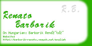renato barborik business card